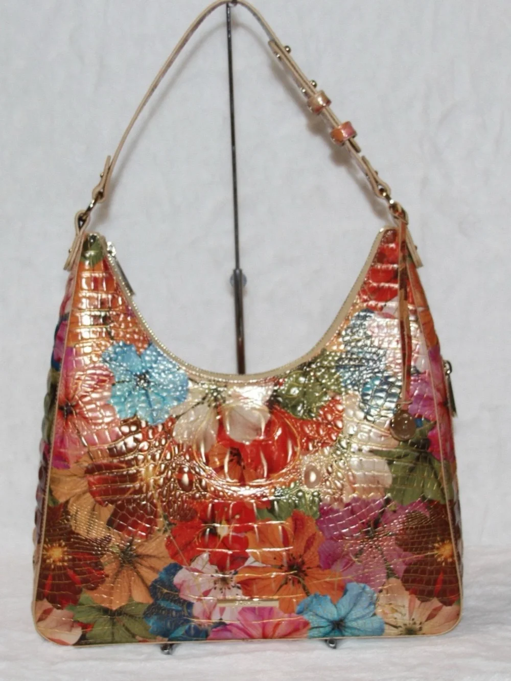NWT BRAHMIN Tabitha Floral Florita Melbourne Leather Purse Tote Shoulder Bag